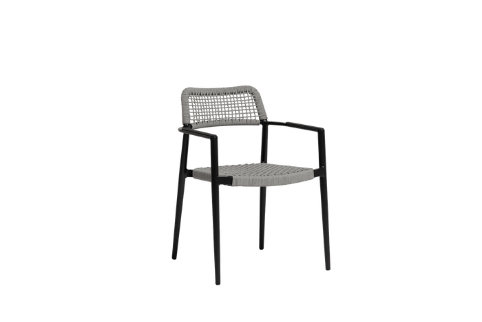 Salina Dining Arm Chair Light Grey