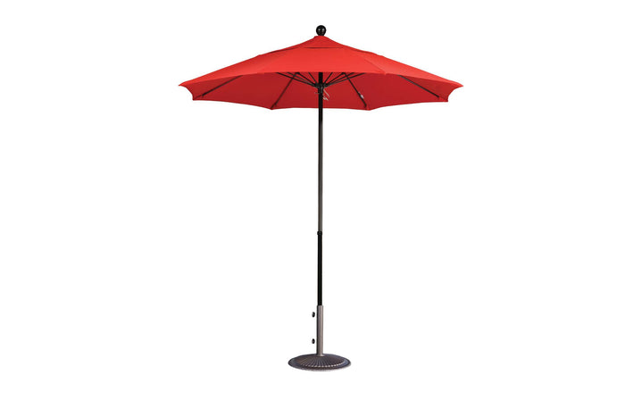 Patio Umbrella 9′ Aluminum w/Fiberglass Ribs, Pulley, 38mm 2-Section Pole, Single Vent, Sunbrella® Fabric