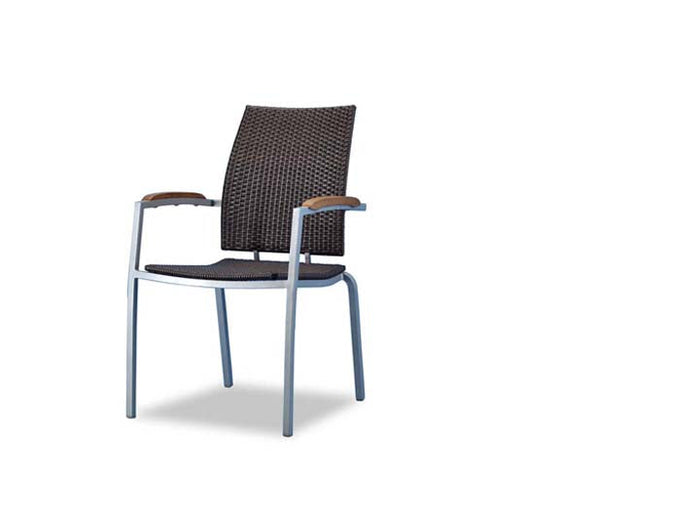 Zunix Arm Chair w/Durawood Armrest - Resin & Aluminum