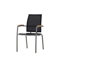 Zunix Sling Arm Chair w/Durawood Armrest - Sling & Aluminum