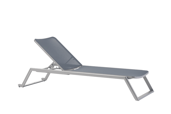 Bahamas Adjustable Lounger Grey
