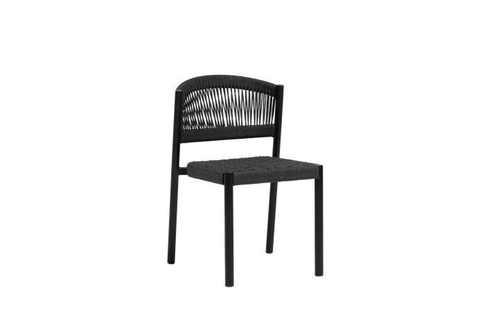 Naples Dining Side Chair Charcoal