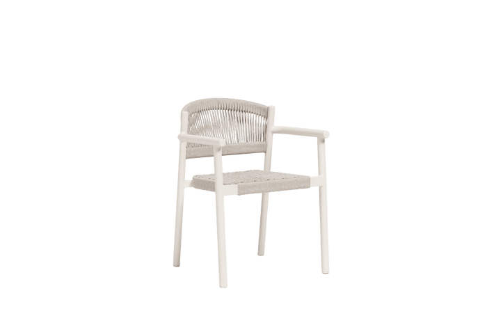 Naples Dining Arm Chair Oat Milk