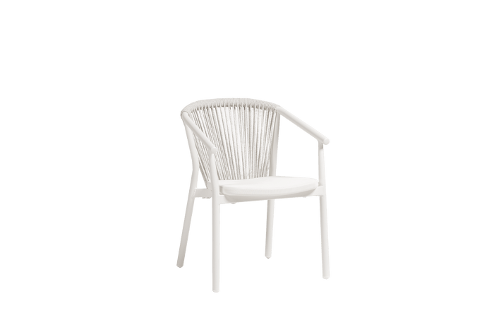 Trinity Dining Arm Chair Marble White
