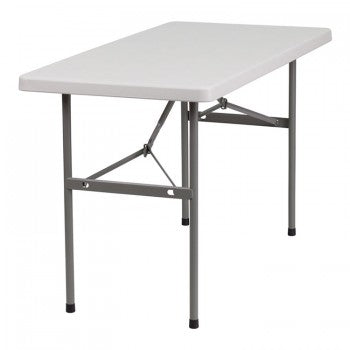 24''W X 48''L GRANITE WHITE PLASTIC FOLDING TABLE [RB-2448-GG]