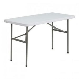 24''W X 48''L GRANITE WHITE PLASTIC FOLDING TABLE [DAD-YCZ-122-2-GG]