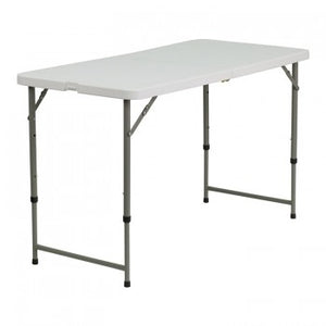 24''W X 48''L HEIGHT ADJUSTABLE GRANITE WHITE PLASTIC FOLDING TABLE [DAD-YCZ-122Z-2-GG]
