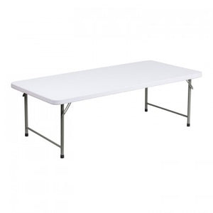 30''W X 60''L X 19''H KID'S GRANITE WHITE PLASTIC FOLDING TABLE [RB-3060-KID-GG]