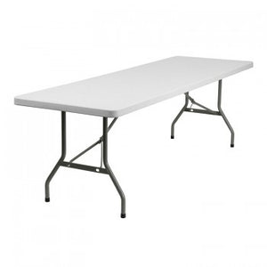 30''W X 96''L GRANITE WHITE PLASTIC FOLDING TABLE [DAD-YCZ-244-GW-GG]