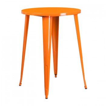 30'' ROUND ORANGE METAL INDOOR-OUTDOOR BAR HEIGHT TABLE – Adria ...