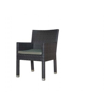 Casa Madrid Dining Arm Chair w/Cushion - Resin & Aluminum