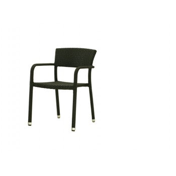 Davos Stacking Arm Chair - Resin & Aluminum