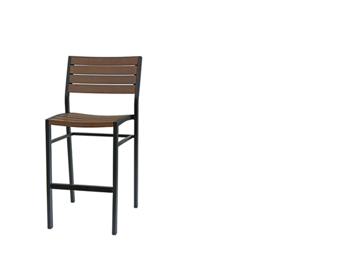 New Mirage Stacking Bar Chair (w/o Arm) w/Durawood - Aluminum