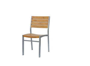 New Mirage Stacking Side Chair w/Durawood - Aluminum