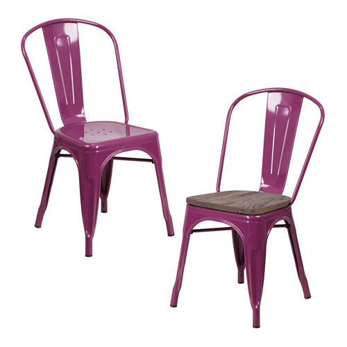 Purple metal chair store
