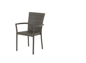 Woodside Stacking Arm Chair - Resin & Aluminum